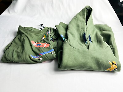#ad Joules 2 piece set. Green swaetshirt and long sleeve t shirt. Size 5Y. $17.99