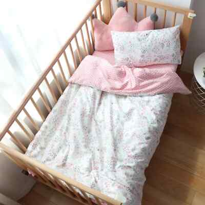 #ad 3 Pcs Baby Bedding Set Bed Linens Boy Girl Pillowcase Sheet Duvet Cover Children $53.54