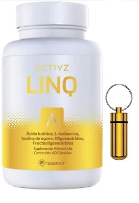 #ad ACTIVZ LINQ 60 Capsules Small Portable Pill Box with Keychain $63.99