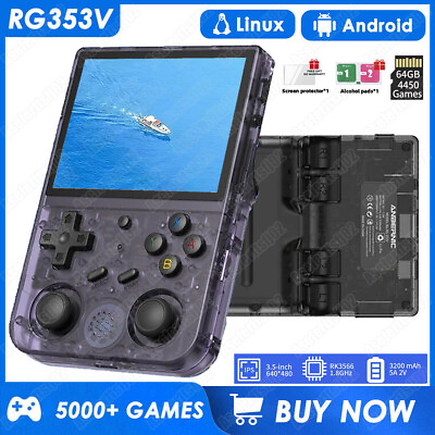#ad ANBERNIC RG353V 3.5quot; Handheld Game Console 16G64G Android Linux OS Gift 2.4 5G $115.59