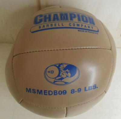 Vintage Champion Barbell Company MSMEDB09 8 9lbs Medicine Balls Made in Pakistan $29.99