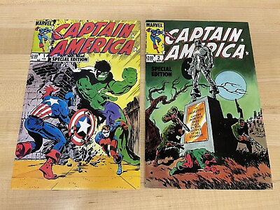 #ad Captain America Special Edition #1 amp; 2 Set JIM STERANKO Marvel Comics Vintage $24.95