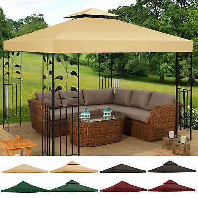 #ad 10#x27;x10#x27; Replacement Gazebo Canopy Upgraded Cover 2 Layer Patio Pavilion Sunshade $42.99