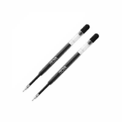 #ad Itoya Aquaroller Pen Refill 0.7mm Fine Black Ink 2 Pk Gel Ballpoint Roller Ball $3.25