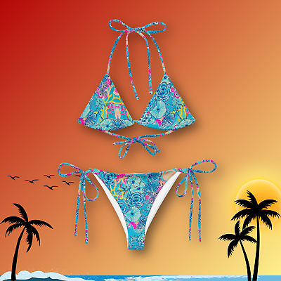 #ad Tropical Essence: Effortlessly Chic Bikini Set for Summer $37.50