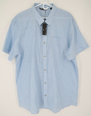 #ad Travis Mathew Men#x27;s XXXL Spring Skies Blue Button Up Short Sleeve Shirt 3XL $52.46