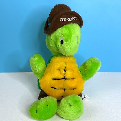 #ad VERY RARE Vintage 1983 California Stuffed Toys Terrence Turtle 12quot; Plush Animal $24.26
