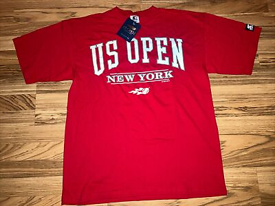 #ad VINTAGE BNWT US Open Shirt Adult Large Red Starter 1998 New York USA Tennis Men $32.50