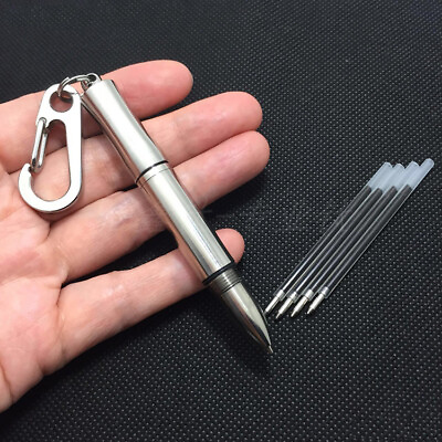 #ad Mini pen signature with key ring titanium tactical pen defense pen portable $31.33