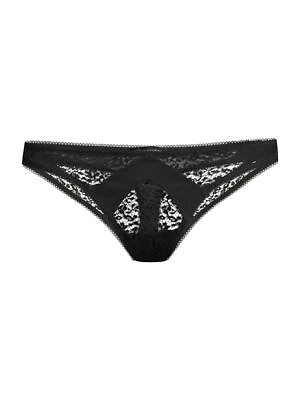 #ad Kiki de Montparnasse 274071 Womens Lily Lace Thong Black Size Medium $105.40