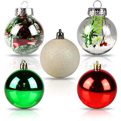 #ad 30ps Christmas Ball Ornaments Shatterproof XMAS Tree Ball Decoration $15.39
