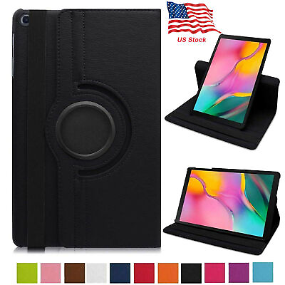 #ad For Samsung Tab A 10.1#x27;#x27; T510 T515 T580 Flip Stand Rotating Leather Tablet Case $9.34