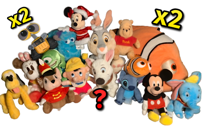 #ad Disney Plush Toy Random Lot of 2 Stuffed Animals Gifts for Kids Pixar Stuffie $15.95