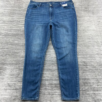 #ad Old Navy Jeans Size 18 Womens Skinny High Rise Medium Wash Blue Denim NWT $17.99