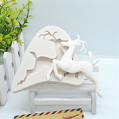 #ad 3D Deer Fondant Silicone Mold Baking Cake Decorating Tools Candy Clay Chocolate $14.27
