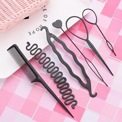 #ad Braiding Tool Hair Styling Kit Color Black For Women Pack Of 5 $12.80