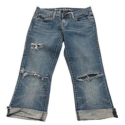 #ad Women’s Levis 522 Ultra Low Bootcut 3 4 Length Custom Jeans Size W27” Vintage GBP 17.99