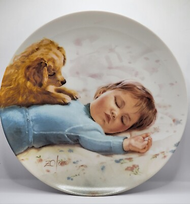 #ad donald zolan collector plate waiting to play boxed with cerificate $13.89