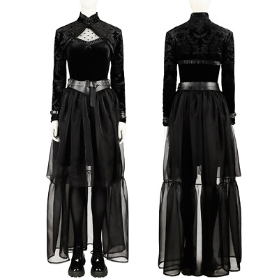 #ad Lisa Frankenstein Cosplay Costume Halloween Women Black Dress With Accessories $96.30