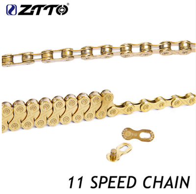 #ad 11 Speed Chain MTB Road Bike Gold Bicycle Chain With 116 Links $34.90