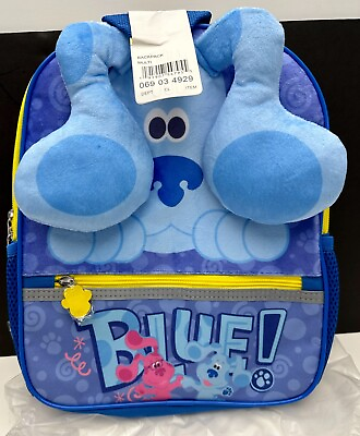 #ad #ad Blue#x27;s Clues Nickelodeon Kids 3D Backpack With Plush 3D Ears Paw Print Zipper $24.99