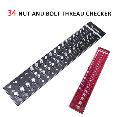 #ad 34 Nut and Bolt Inch and Metric Thread Checker Screw Thread Identifier Gauge $52.39