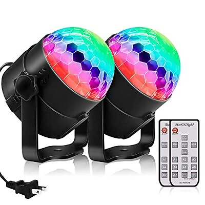 #ad Disco Ball Light Sound Activated Party Lights with Remote Control RGB 7 Modes... $33.53