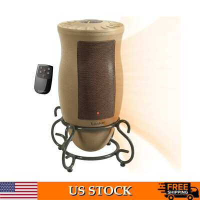 #ad 16quot; 1500W Designer Series Ceramic Electric Space Heater with Remote Beige New $22.95