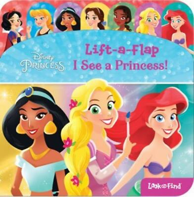 #ad Disney Princess I See a Princess Lift a Flap Look and Find Board Book $7.58