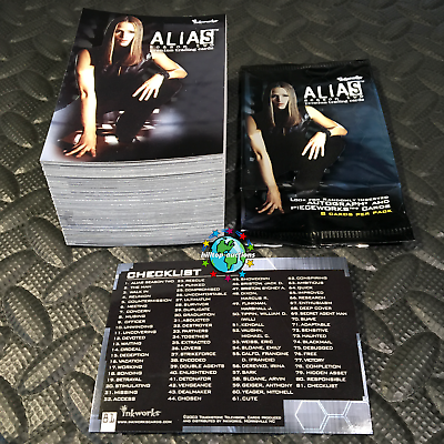 #ad ALIAS SEASON 2 TWO COMPLETE 81 CARD PREMIUM TRADING CARDS SET 2003 INKWORKS $7.91