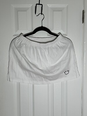 #ad Smile Women#x27;s cotton Sports Off White Gym Hockey Netball mini tennis skirt $15.00
