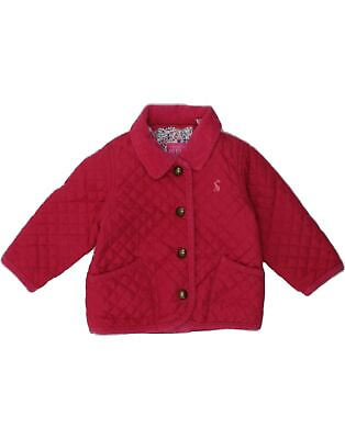 #ad JOULES Baby Girls Quilted Jacket 6 9 Months Pink Polyester BF59 GBP 27.95