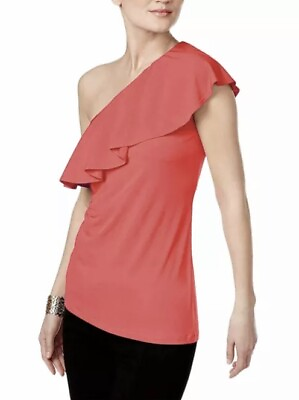 #ad INC International Concepts Ruffled One Shoulder Top. $18.50