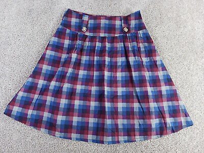 #ad Unbranded Womens Skirt Size XL Multicolor Plaid Cotton A Line $4.44