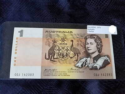 #ad Australia 1 Dollar 1976 Pick #42b1 Uncirculated Queen Elizabeth II $42.99
