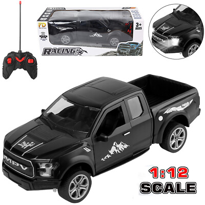 #ad 1 12 Electric RC Model Car Remote Control Pickup Truck With Lights Kids Toy Gift $36.95