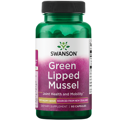 #ad Swanson Green Lipped Mussel Capsules 500 mg 60 Count $10.00