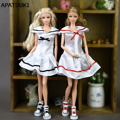 #ad Doll Clothes Cosplay Costume Sailor Dress Student Clothes For 1 6 Doll Dress Toy $3.94