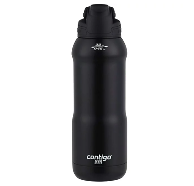 #ad Contigo Fit Stainless Steel AUTOSPOUT Water Bottle with Straw 32 fl oz. Black $23.50