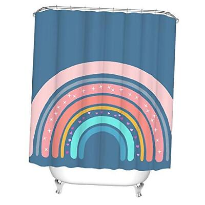 #ad Rainbow Shower Curtain Girls Bathroom Shower Curtain Kids Toddler Bathroom $37.22