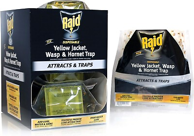 #ad NEW Yellow Jacket Wasp Hornet RAID Trap lot of 3 traps $18.00