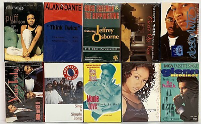 #ad Cassette Tape Singles Lot Of 10 Various Artists Sealed Collection Of ‘90s Music $19.94