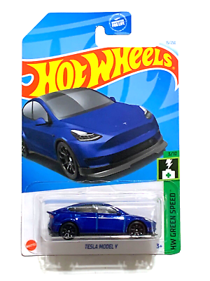 #ad 2024 Hot Wheels Blue Tesla Model Y $8.95