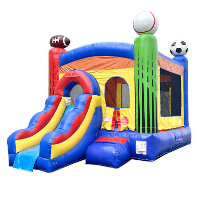#ad Commercial Inflatable Bounce House Slide Combo Deluxe Sports Castle Blower $1259.99