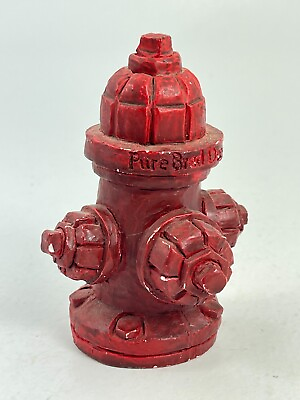 #ad Vintage Animal 1986 Pure Bred Dogs Red Fire Hydrant Figure Figurine USA 4.5quot; $15.74
