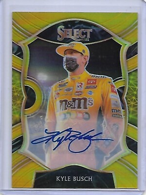 #ad KYLE BUSCH 2021 PANINI CHRONICLES SELECT AUTOGRAPHS GOLD 08 10 $99.99