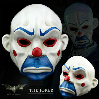 #ad The Dark Knight Batman Joker Clown Bank Robber 1:1 Resin Mask Halloween Cosplay $50.66