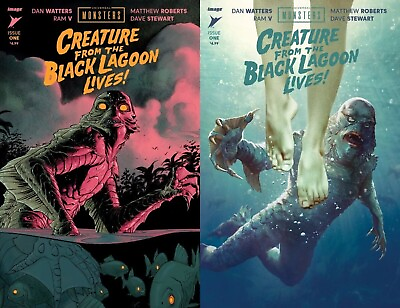 #ad Universal Monsters Creature From The Black Lagoon Lives #1 A B Set PRESALE 4 24 $9.99