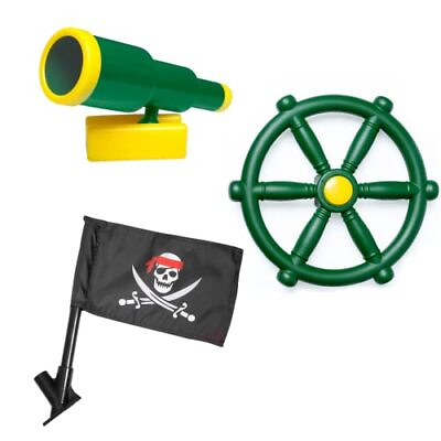 #ad Playground Equipment Bundle Set with Kids Pirate Telescope Pirate Steering W... $69.12