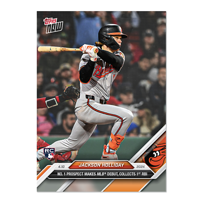 #ad 2024 MLB Topps NOW 61 JACKSON HOLLIDAY BALTIMORE ORIOLES ROOKIE RC PRESALE $8.88